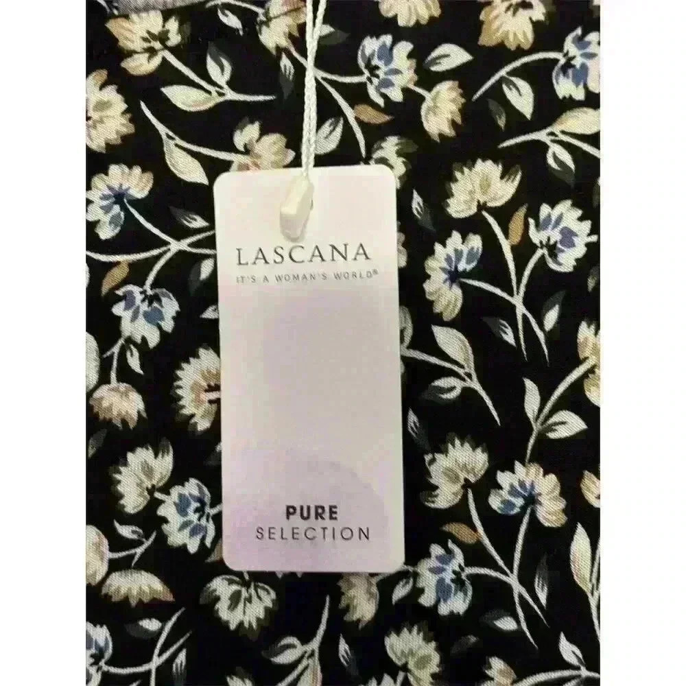 Lascana Women's Floral Print Midi Dress Size 6 Long Sleeve Multicolor - Picture 12 of 13